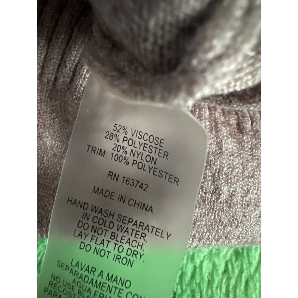 Milano Sweater Medium Pink Layered Blouse Hem Collar Knit Womens Top academia - Picture 9 of 9